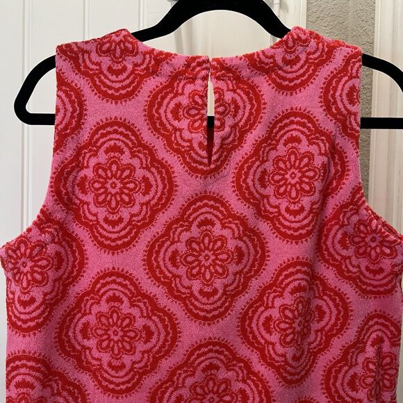 Boden Towelling Tank Top Terry Cloth Pink Rose Botanic Blush Womens Size M - Picture 8 of 10